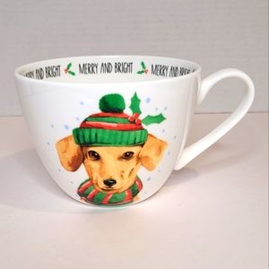 Dachshund Merry And Bright Adorable Christmas Mug Cup NWOT